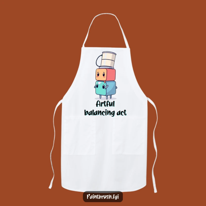 Funny Cube Painter Apron: Hilarious Art Studio Protection, Perfect Funny Gift