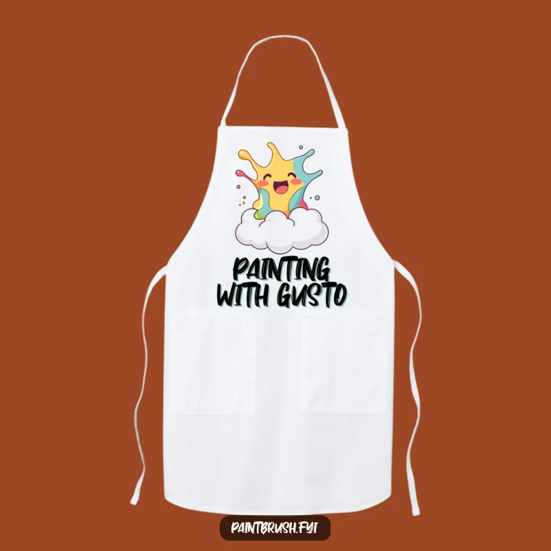 Funny Paint Splash Apron: Humorous Art Gift for Creative Cooks