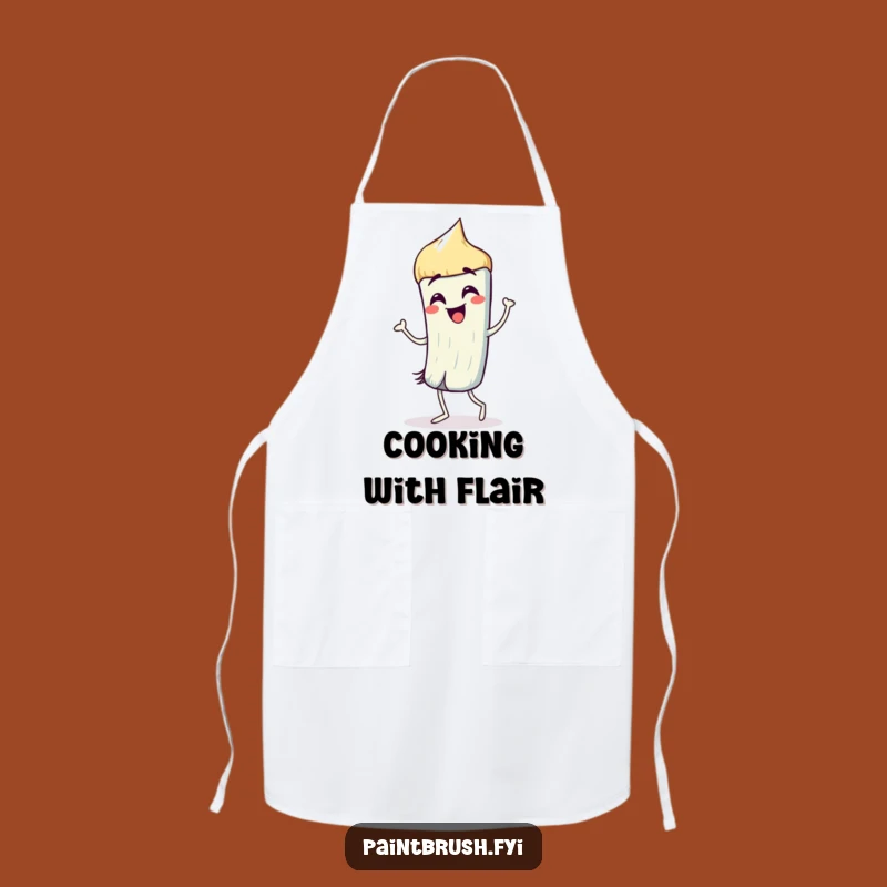Funny Paintbrush Dance Apron: Create Art with Humorous Flair Gift