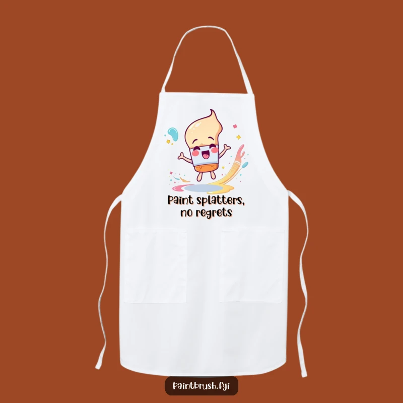 Funny Paintbrush Studio Apron: Create with Glitter and Flair, Gift Idea