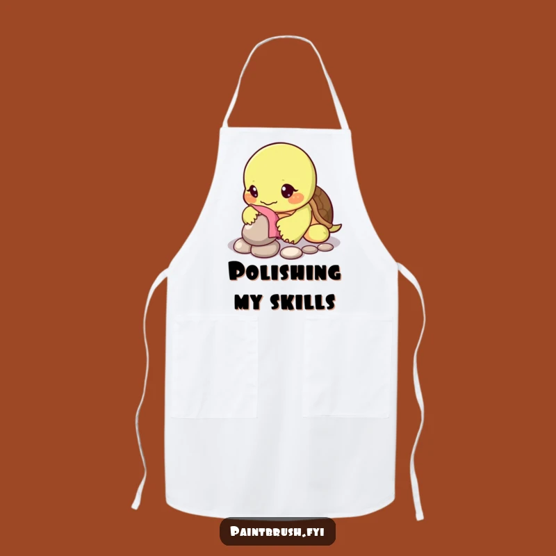 Funny Turtle Patience Apron: Cook with Care and Unhurried Delight Gift