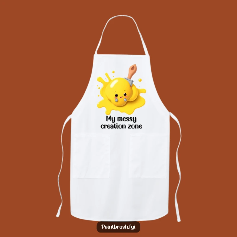 Funny Paintbrush Art Apron: Artist's Protective Gear - Perfect Gift!