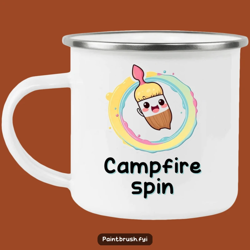 Funny Camping Mug: Energetic Paint Spiral Art - Best Funny Gift