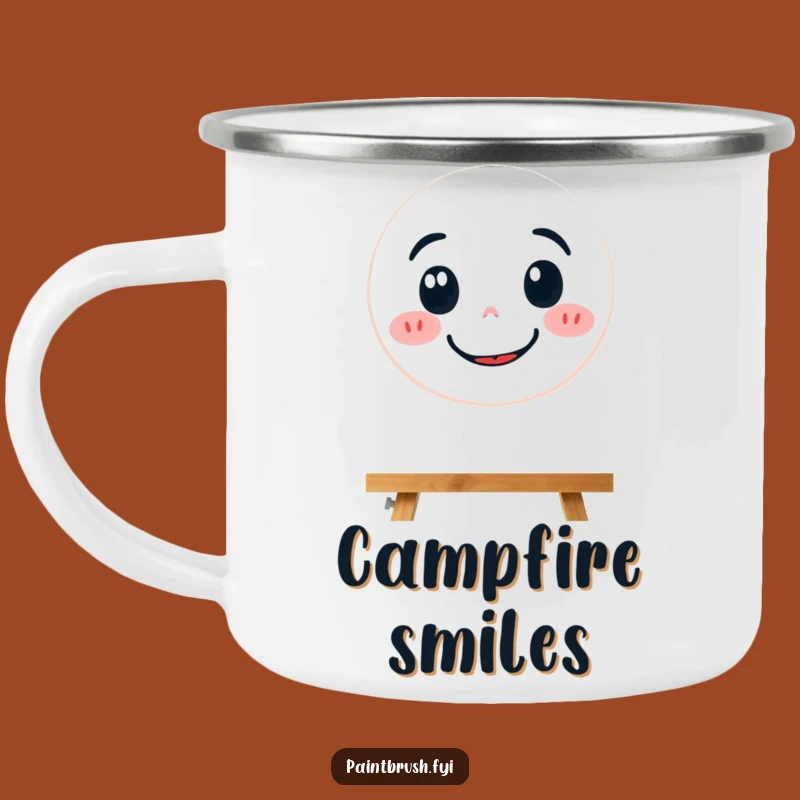 Funny Determined Paintbrush Camping Mug: Sip Your Adventure with a Smile