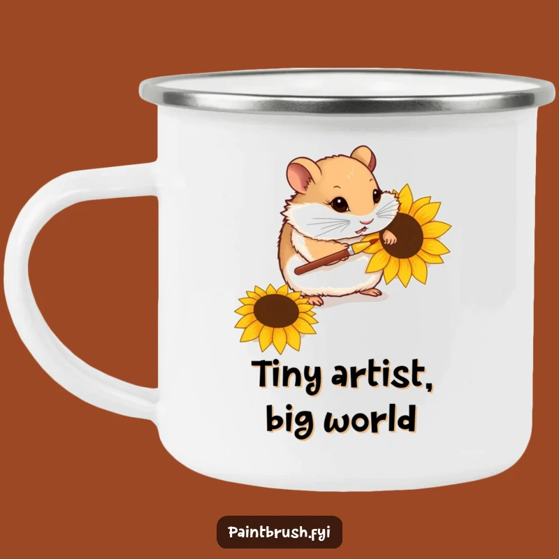 Funny Hamster Camping Mug: Coffee and Tiny Artistry on Your Adventures