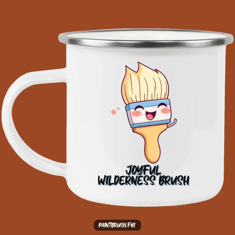 Funny Paintbrush Camping Mug: Adventure-Ready Glee Master