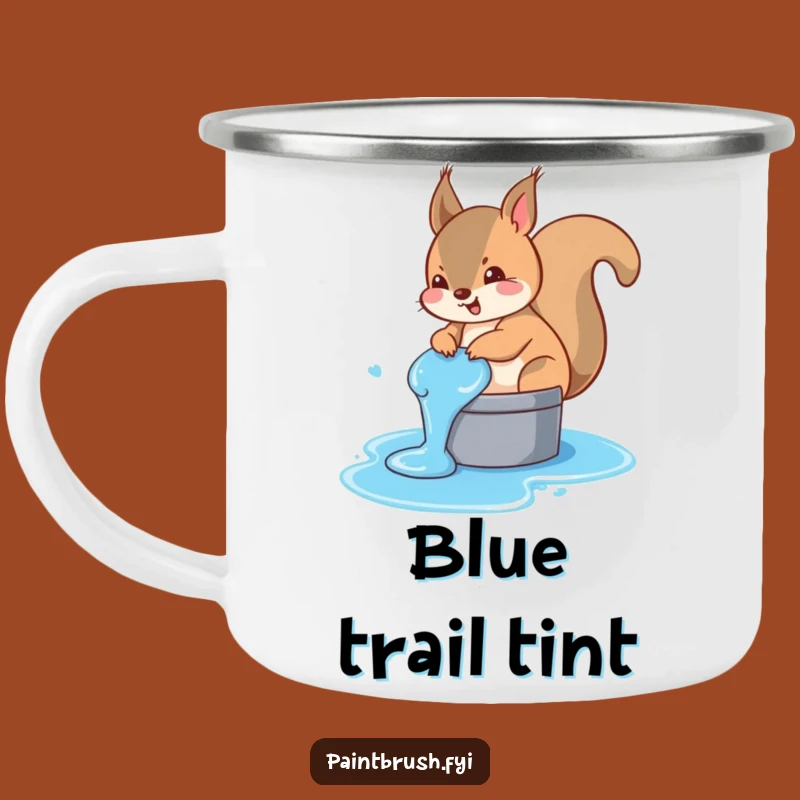 Funny Squirrel Blue Tail Camping Mug - Durable and Hilarious Outdoor Companion