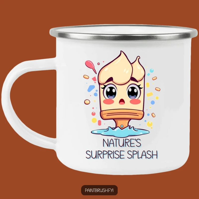 Funny Surprised Painter Camping Mug: Shocking Sips for Outdoor Artists