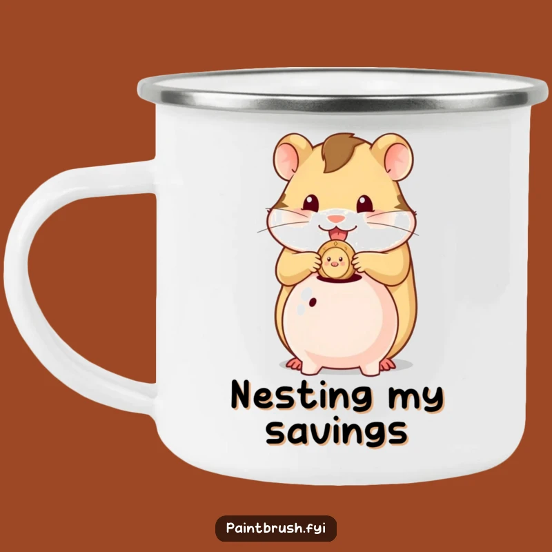 Funny Hamster Saver Camping Mug: Adventure with a Thrifty Spirit Gift