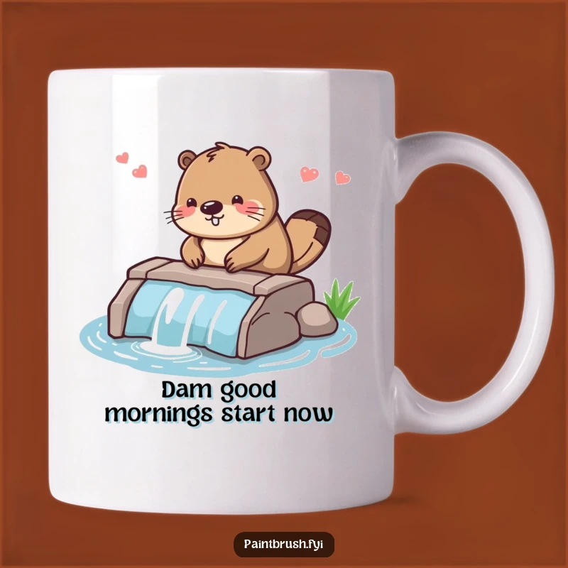 Funny Beaver Dam Builder Mug: Diligent Character Smoothing Edges, Perfect Gift for Workers