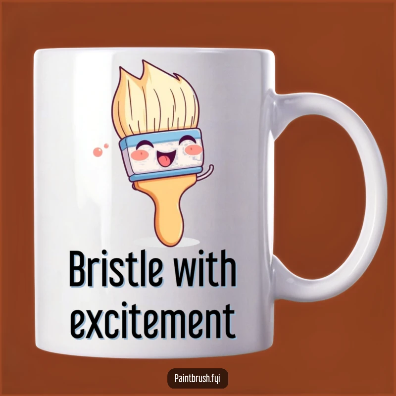 Funny Paintbrush Mug: Wiggling with Glee and Artistic Joy