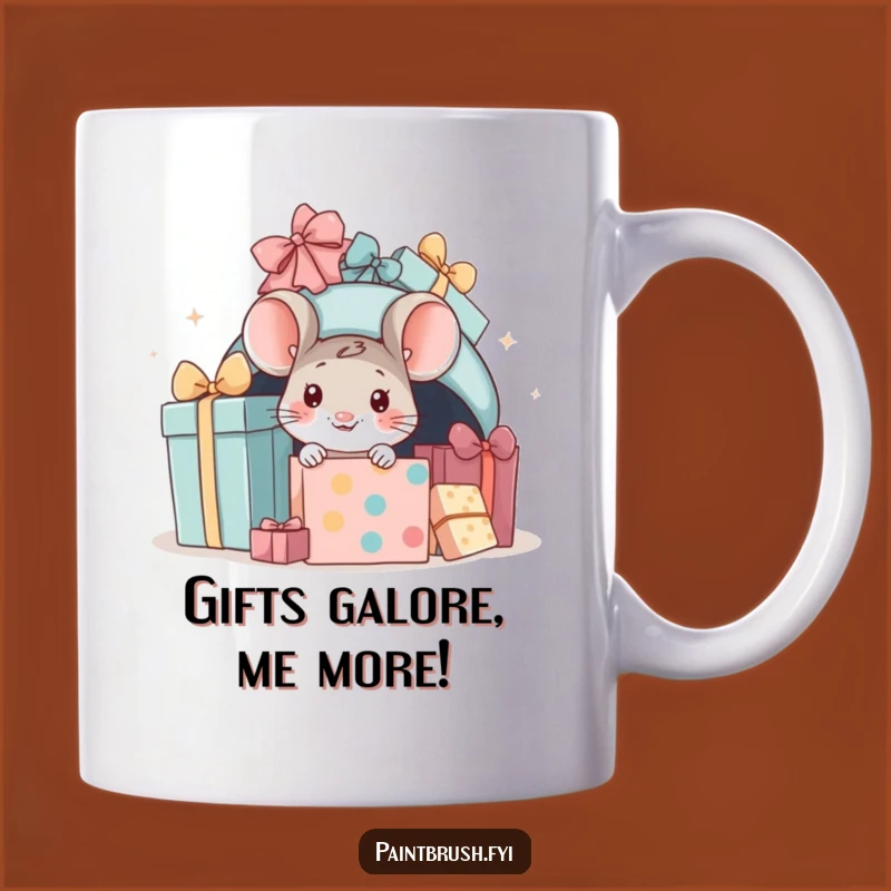Funny Mouse Present Mug: Peeking Character Surprise Gift Idea