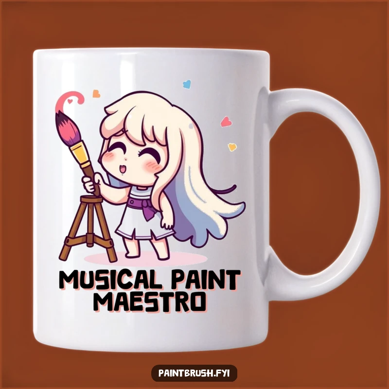 Funny Art Trumpet Mug - Colorful Sound Wave, Hilarious Musician Artist Gift