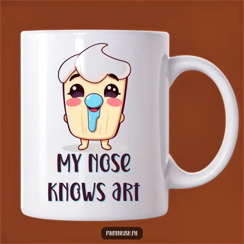 Funny Giggling Paintbrush Mug: A Hilarious Art Gift for Creative Souls