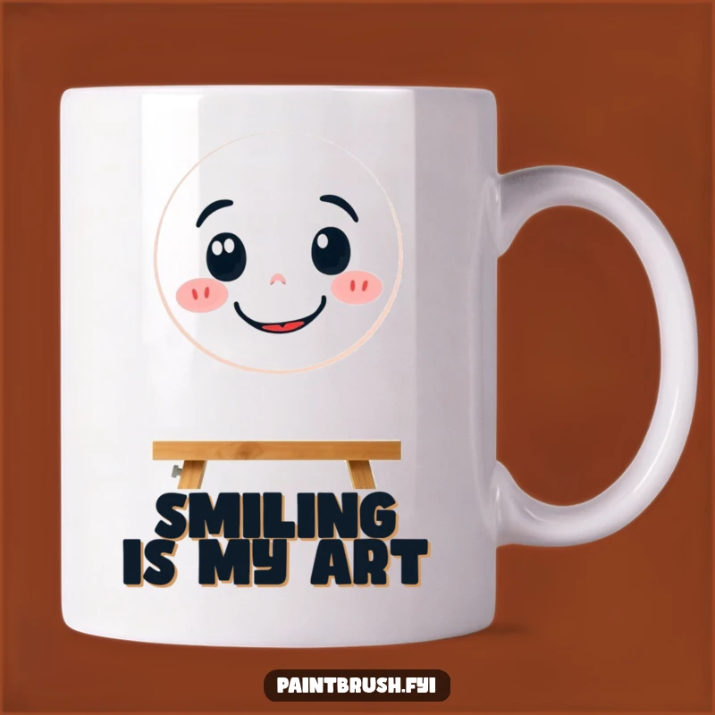 Funny Determined Paintbrush Mug: Spread Smiles with Artistic Cheer