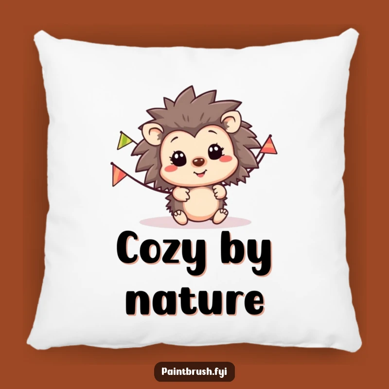 Funny Hedgehog Party Pillow: Happy Character Comfort for Smiles