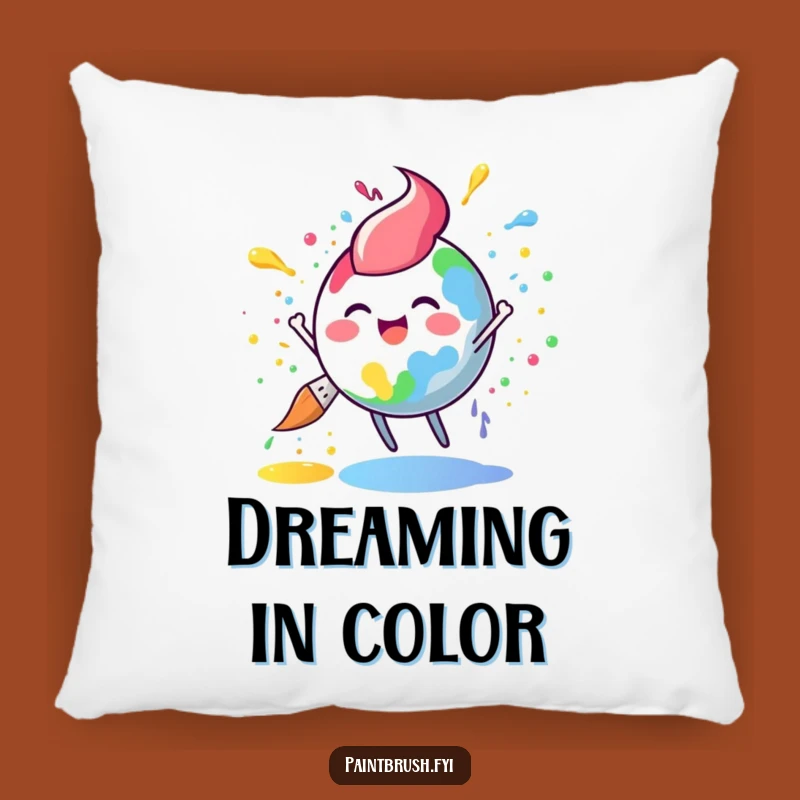Funny Paintbrush Pillow: Comfy Cushion with a Splash of Joy