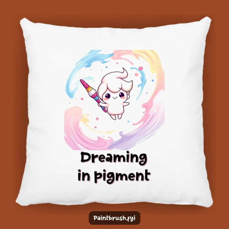 Funny Dreamy Paintbrush Pillow: Cozy Comfort, Whimsical Art Accent, Gift