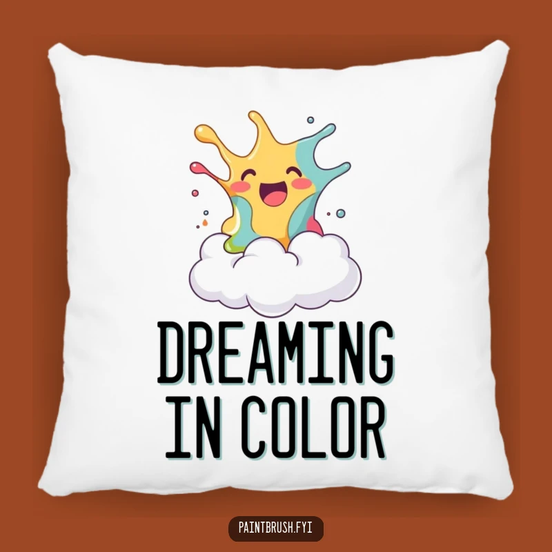 Funny Paint Splash Cloud Pillow: A Humorous Gift for Cozy Artists