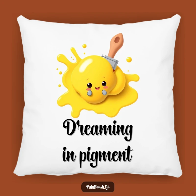 Funny Paintbrush Art Pillow: Cozy Artist Comfort - Perfect Gift!