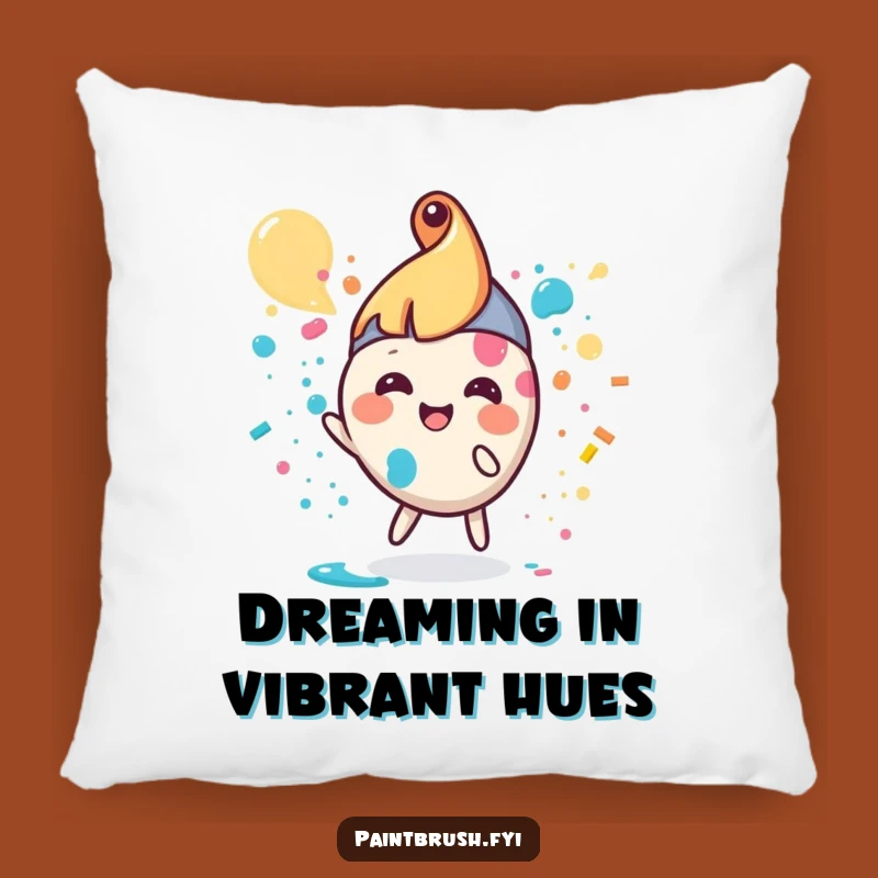 Funny Paintbrush Pillow: Cozy Comfort for the Artist with a Sense of Humor
