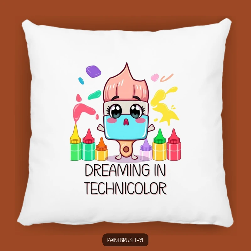 Funny Paintbrush Pillow: Cozy Comfort, Perfect Artistic Accent!