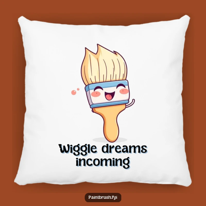 Funny Paintbrush Pillow: Cozy Comfort for the Glee-Filled Artist