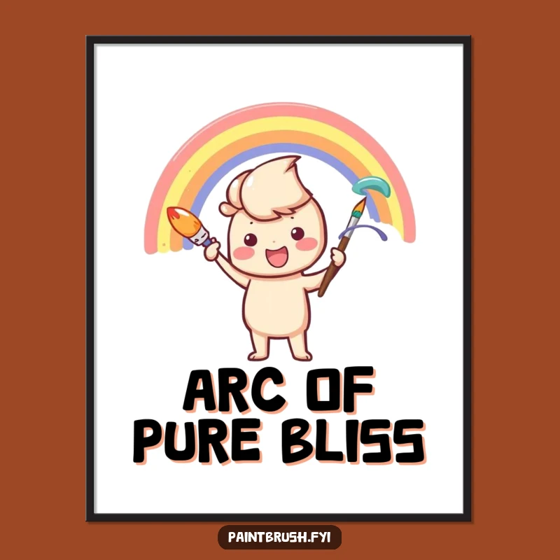 Funny Rainbow Painting Digital Print: Instant Artful Joy for Your Space