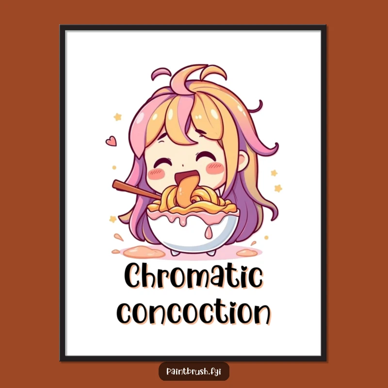 Funny Art Mixer Digital Art Print - Hilarious Vibrant Color Decor