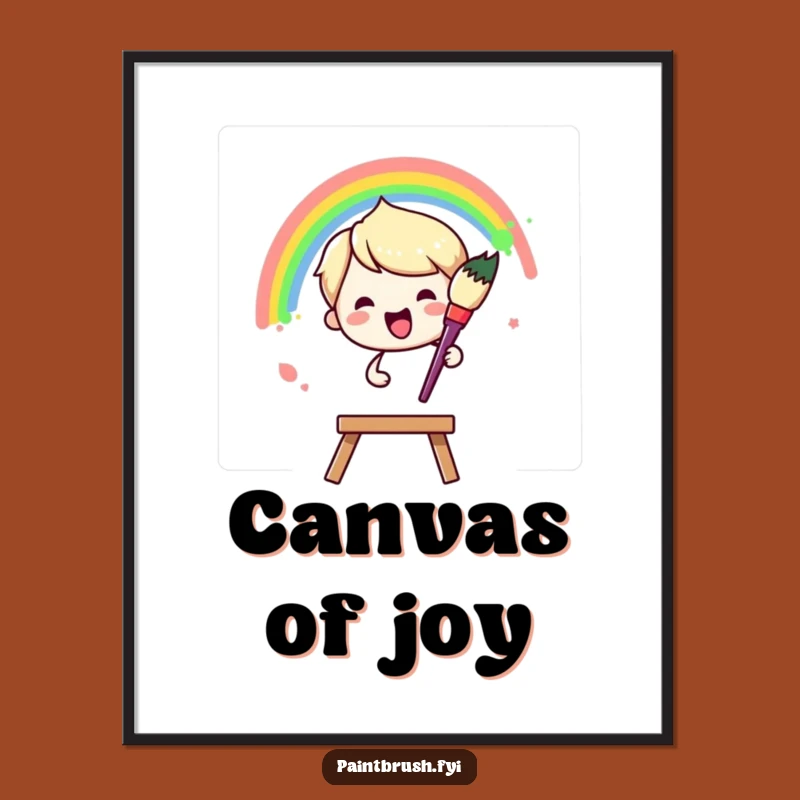 Funny Digital Art Print: Rainbow Painting - Instant Funny Gift Decor