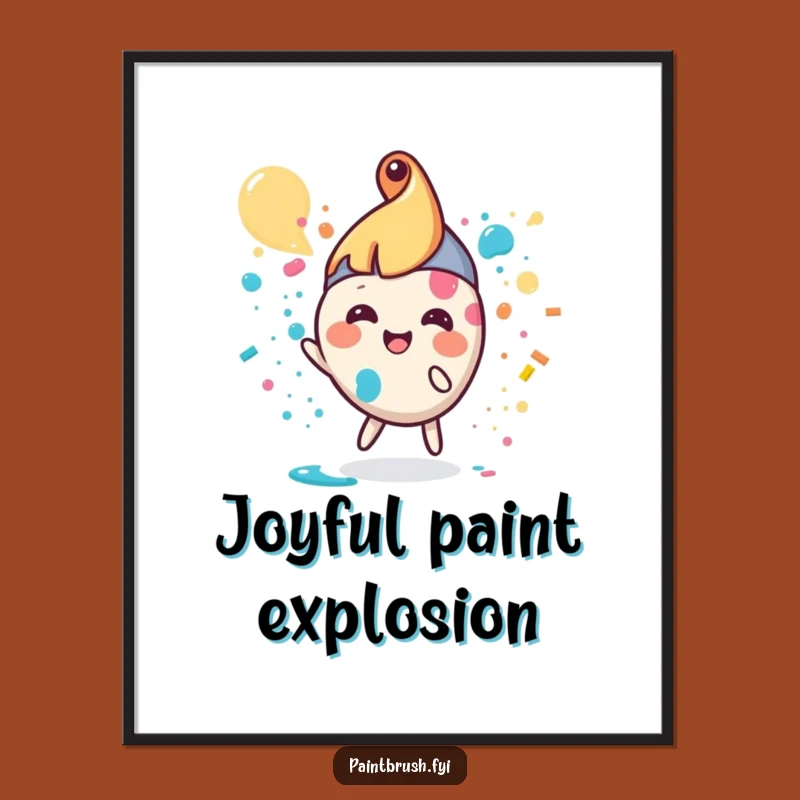 Funny Paintbrush Digital Art: Hilarious Splatter Print for Instant Creativity