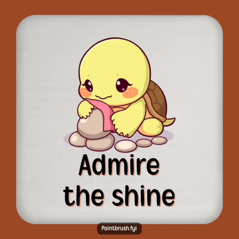 Funny Turtle Patience Coaster: Protect Surfaces with Calm and Deliberate Style Gift