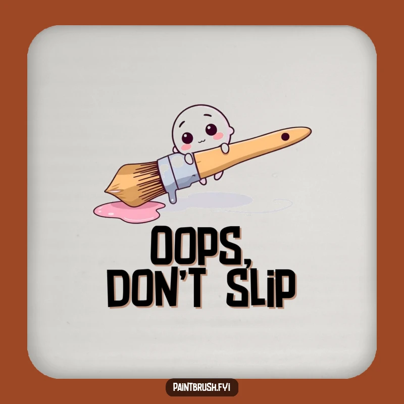 Funny Coasters: Set of Comical Brush Trip Art - Great Funny Gift