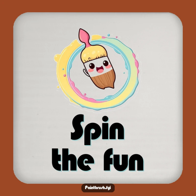 Funny Coasters: Set of Paint Spiral Art - Unique Funny Gift