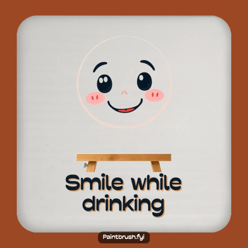 Funny Determined Paintbrush Coasters: Protect Surfaces with Artistic Positivity