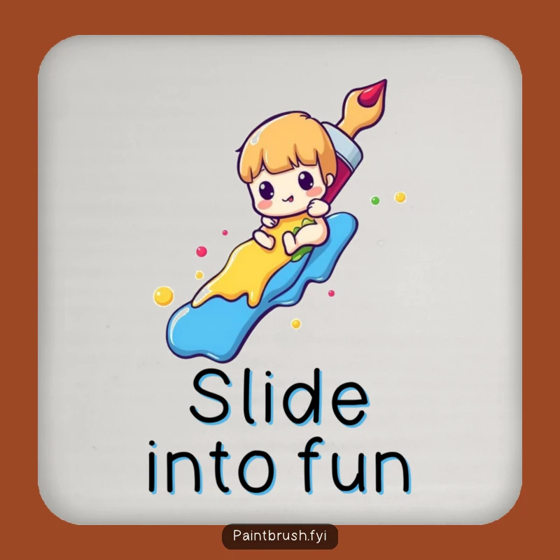 Funny Paintbrush Coaster: Protect Surfaces with Artistic Joy