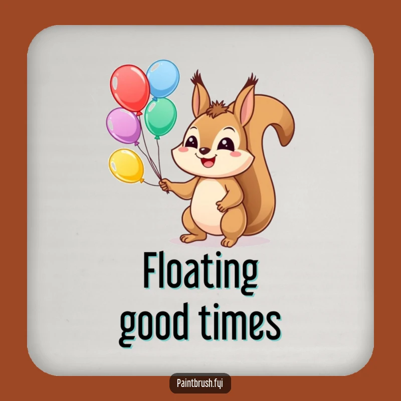 Funny Squirrel Fun Coaster: Protect & Play, Charming Funny Gift for Tables!