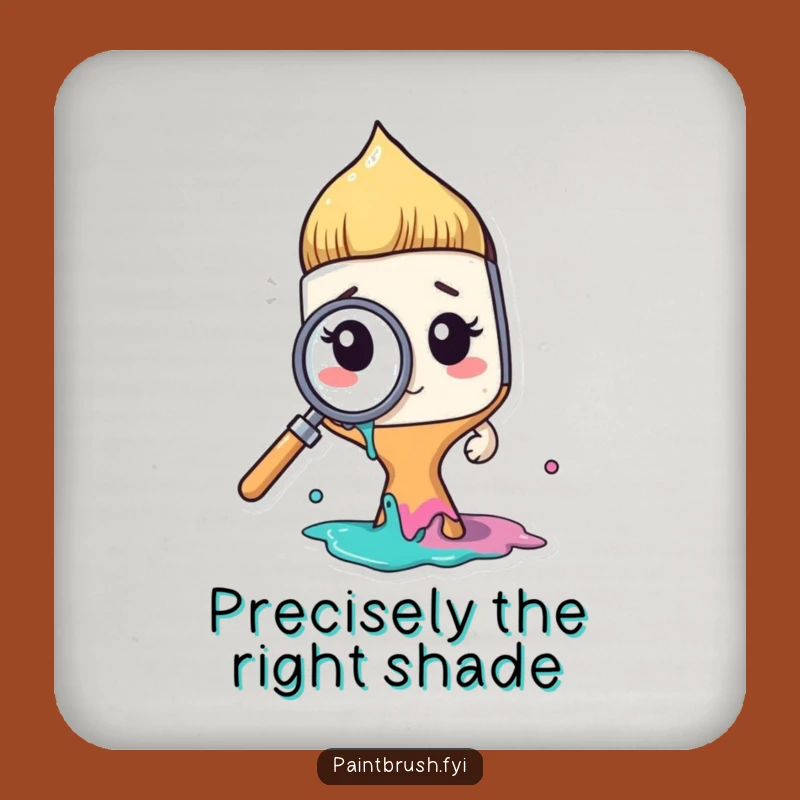 Funny Paintbrush Coaster: Curious Decor for Artful Homes