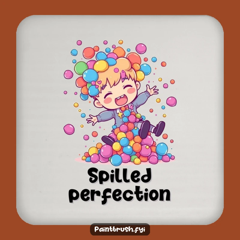 Funny Painter Art Coaster: Hilarious Spill Protector, Perfect Funny Gift