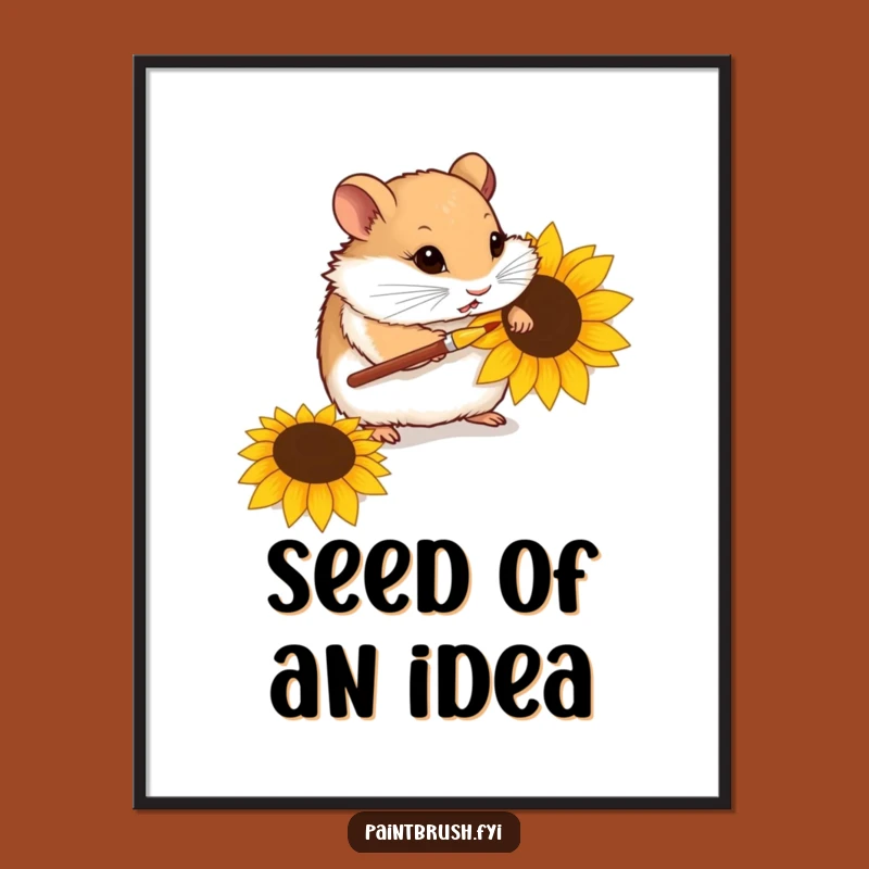 Funny Hamster Decorator Poster: Tiny Artistry for Your Wall