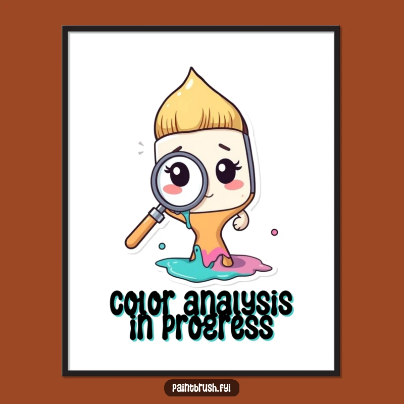 Funny Paintbrush Poster: Curious Art Print for Creative Spaces