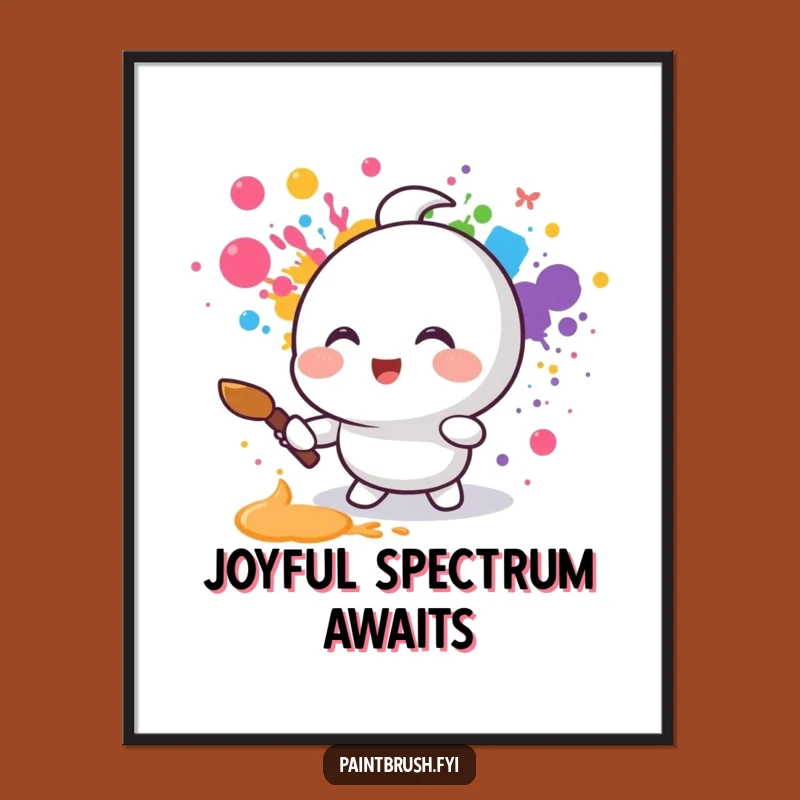 Funny Rainbow Painter Poster - Vibrant Wall Art for Your Creative Space!