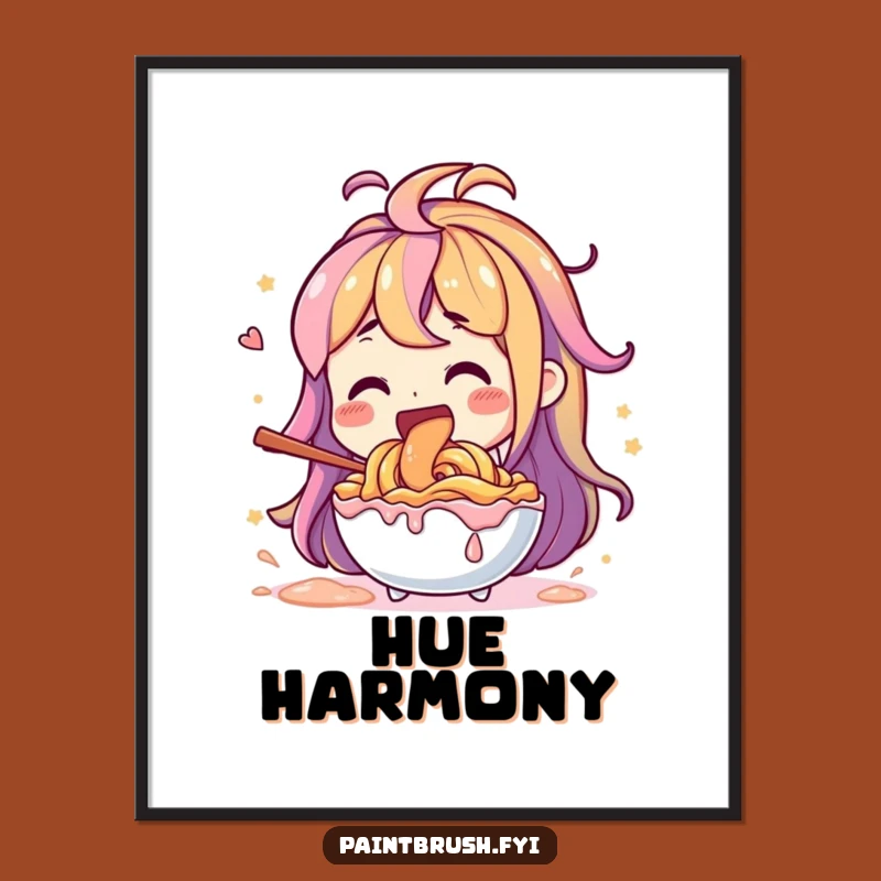 Funny Art Mixer Poster - Vibrant Colors, Enthusiastic Stir, Hilarious Wall Art