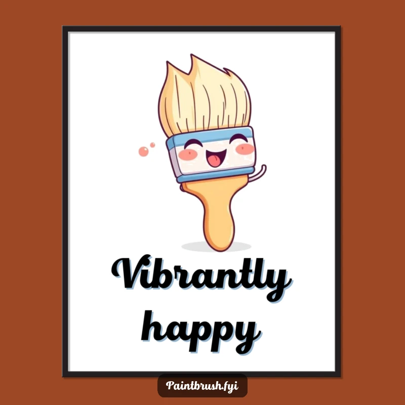 Funny Paintbrush Poster: Artful Glee to Brighten Your Space