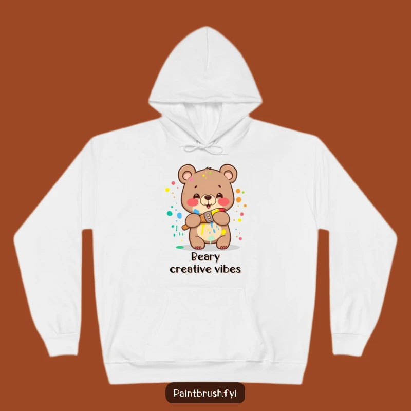 Funny Bear Art Hug Hoodie: Cozy Up with Colorful Chaos