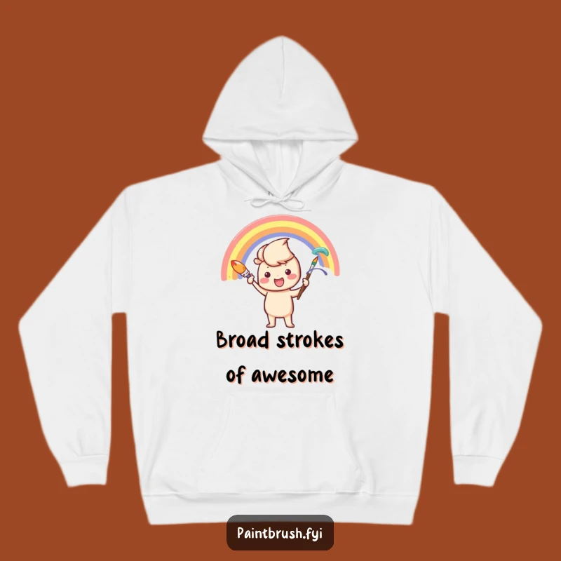 Funny Rainbow Painting Hoodie: Cozy Comfort for Joyful Creators