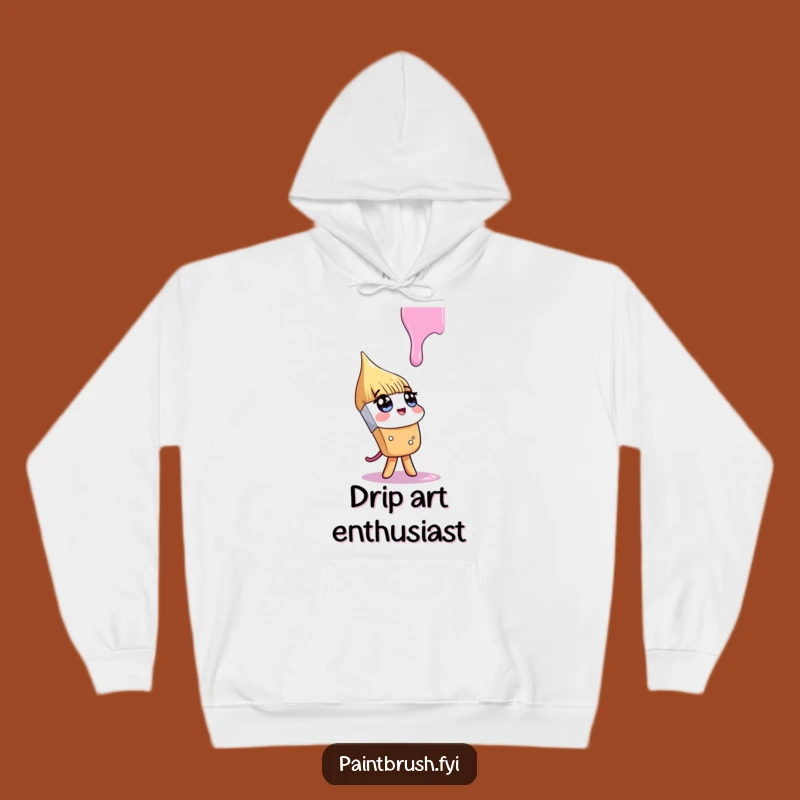 Funny Paintbrush Drip Hoodie: Cozy Curious Creator Wear, Ideal Funny Gift for Thinkers