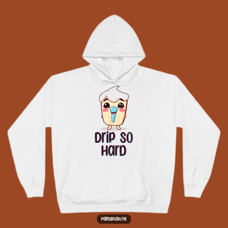 Cozy Funny Giggling Paintbrush Hoodie: Warmth Meets Artistic Merriment