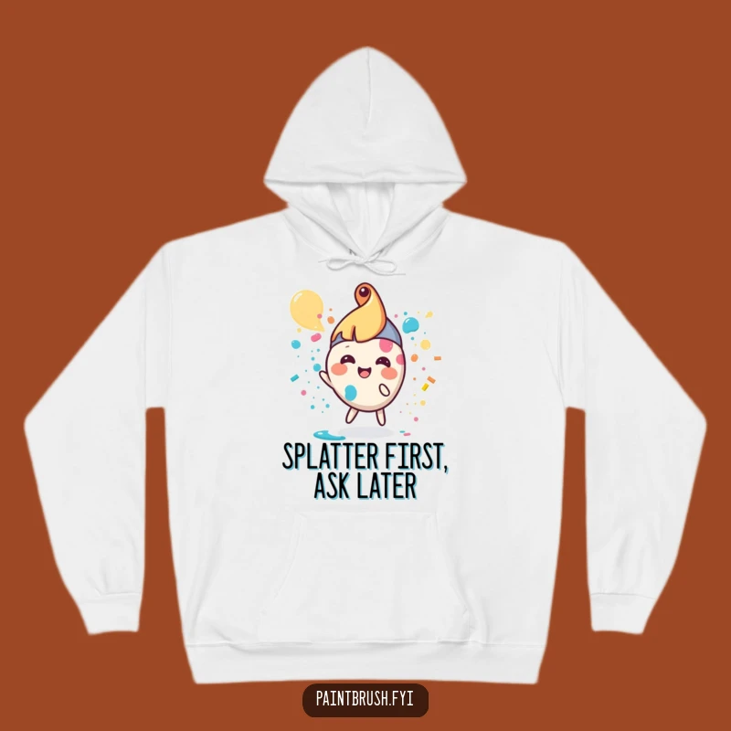 Funny Paintbrush Hoodie: Cozy Apparel for the Artist with a Sense of Humor