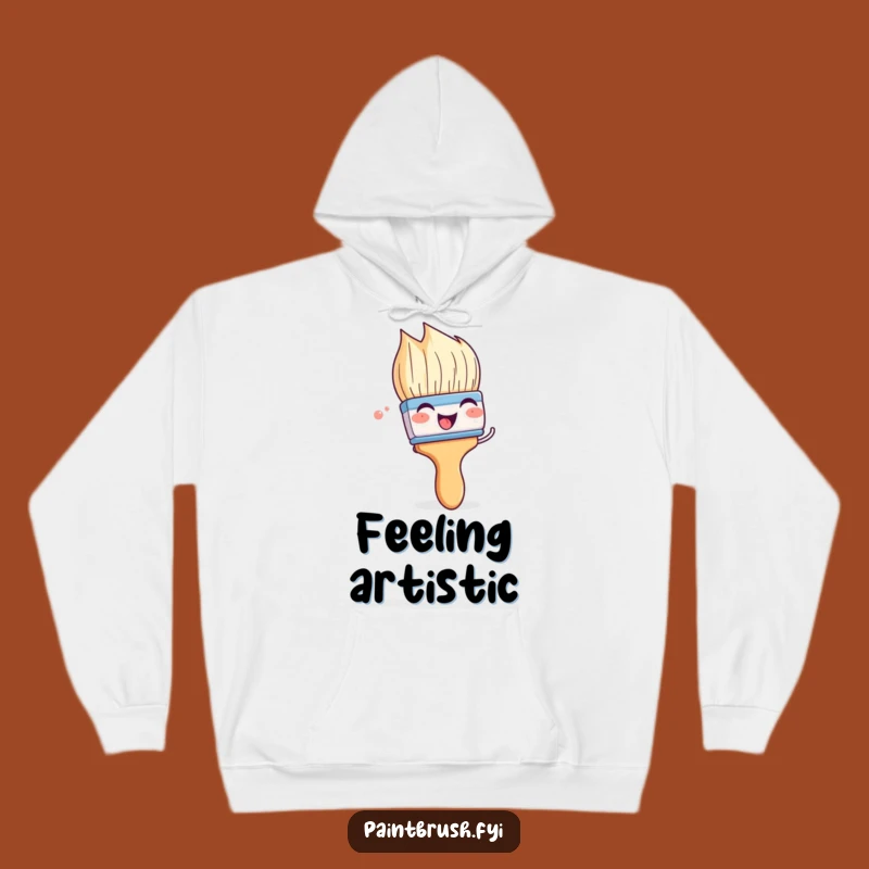 Funny Paintbrush Hoodie: Cozy Comfort for the Glee-Filled Artist